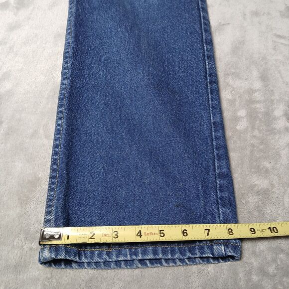 Lot (2) Lee Jeans Mens 42X34 Blue Straight Classic Work USA Made Vtg 80s Denim - Picture 10 of 16